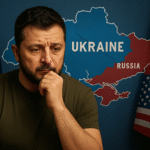 الرئيس الأوكراني فولوديمير زيلينسكي في لحظة توتر بينما تواجه أوكرانيا ضغوطًا حادة بعد خطة ترامب التي تهدد بفقدان السيادة أو خسارة دعم واشنطن.